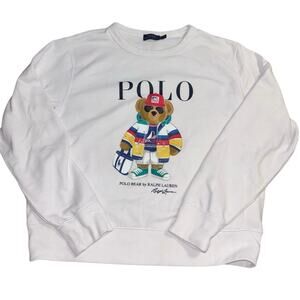 Polo Ralph Lauren bear white crewneck sweatshirt (size XL)